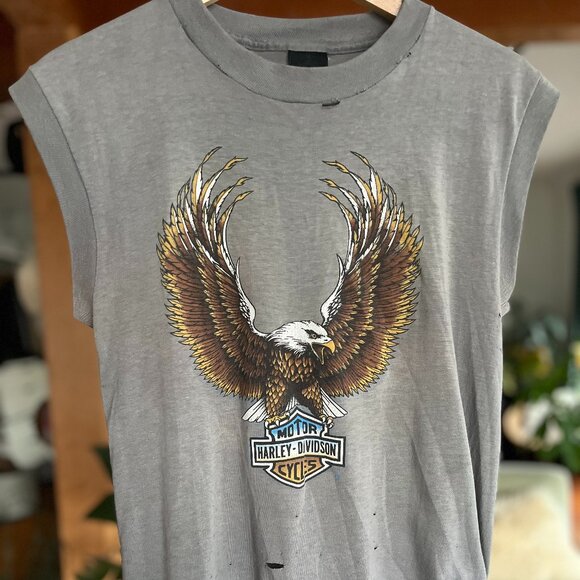 Vintage Harley-Davidson Niagara Frontier Cutoff Tee - Picture 1 of 5